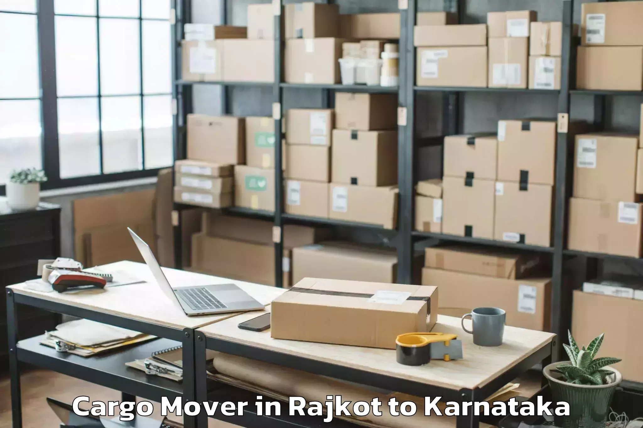 Reliable Rajkot to Challakere Cargo Mover